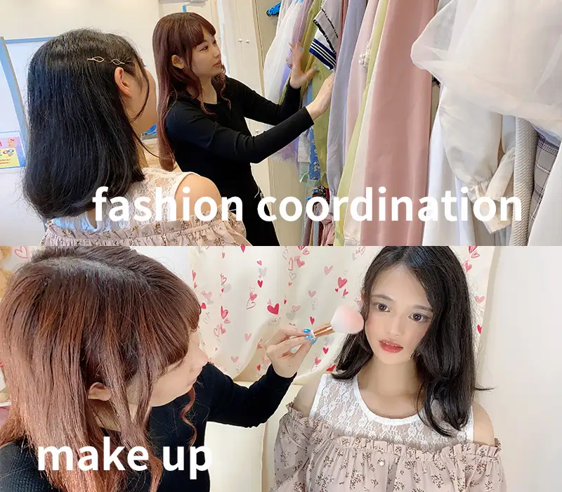 メイクや衣装についても女性スタッフが対応いたします。!