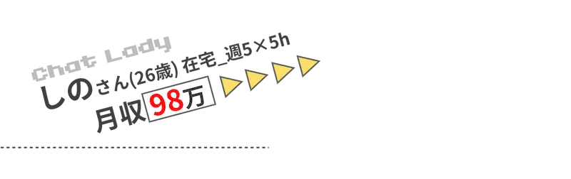 しのさん(26歳)在宅_週5×5h＝月収98万円